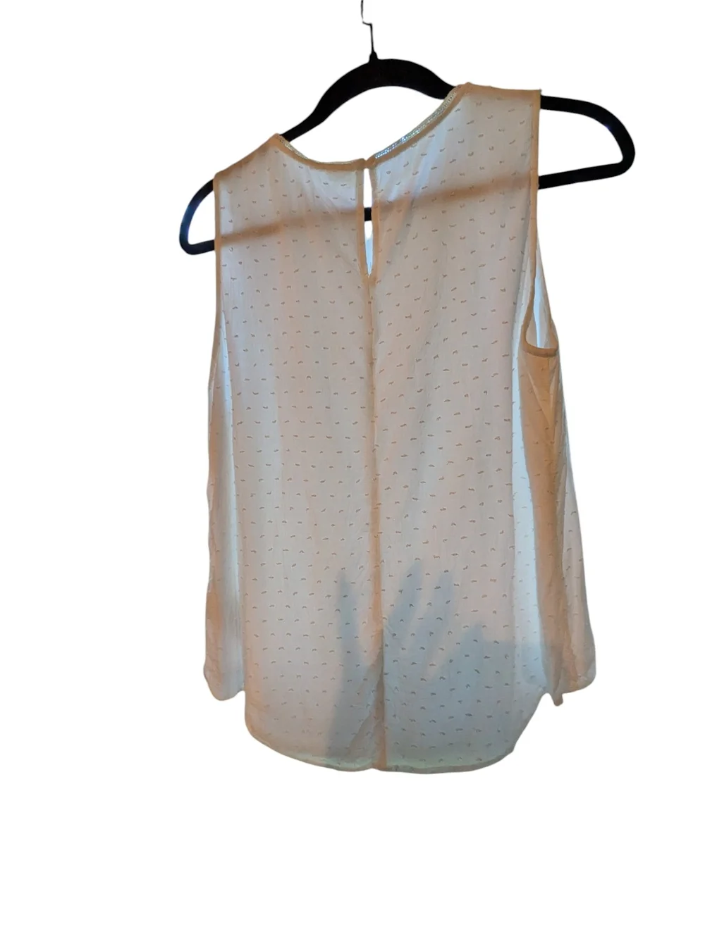 GAP White  Sleeveless Pintuck Lace Front Blouse